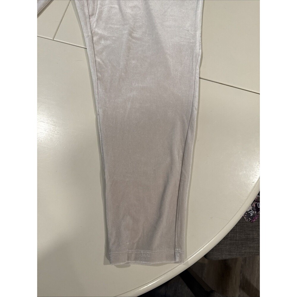 Wynne Layers Women's Off White Tapered Velour Pants Skinny Leg Pull On Size 3X